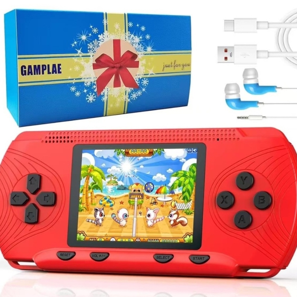 Retro Handheld Gaming Console with 256 GamesI Built In 3.5" Hd Screen NWOT
